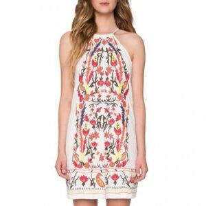 Willow & Clay Embroidered Mini Dress Cotton Floral Size Small NWT